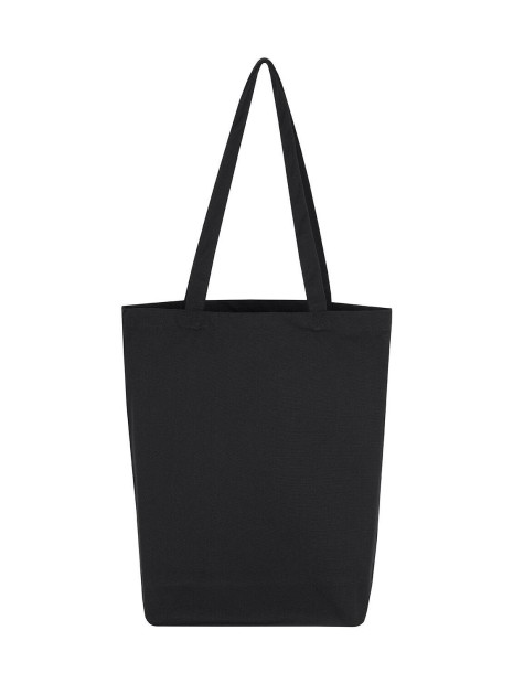 BAGS BY JASSZ Canvas Cotton Bag LH with Gusset noir personnalisable